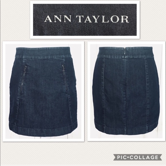 Ann Taylor Denim Skirt 2 Petite 